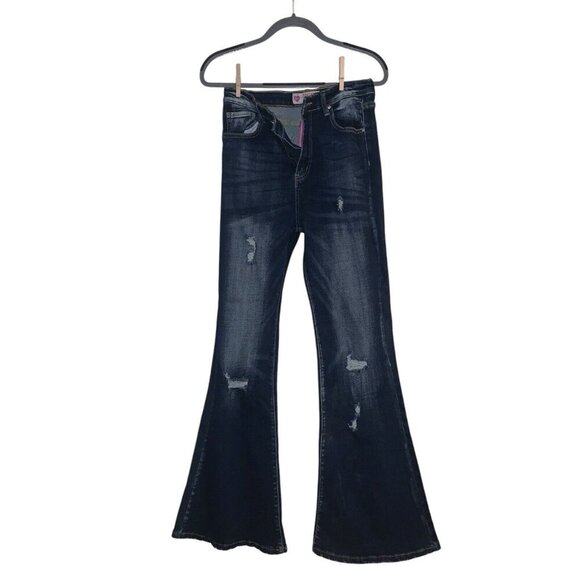 Southern Fried Chics Denim - Southern‎ Fried Chics Jeans 12/31 Womens Regular Size Blue Denim Distressed New